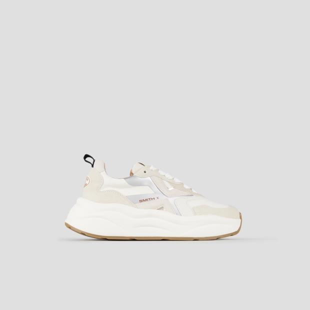 Sneakers Alexander Smith horizon woman in beige leather and suede with rip-stop inserts - 1