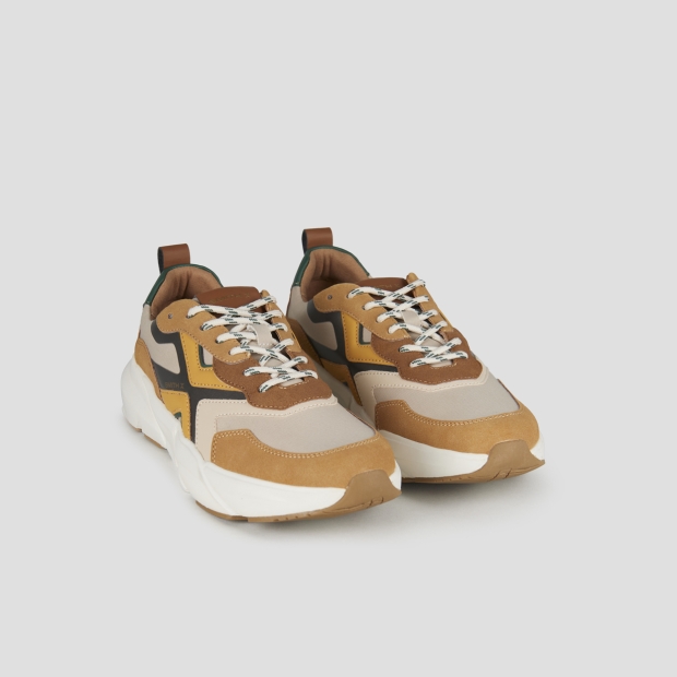 Sneakers Alexander Smith horizon man in beige with cognac suede details and rip-stop inserts - 3
