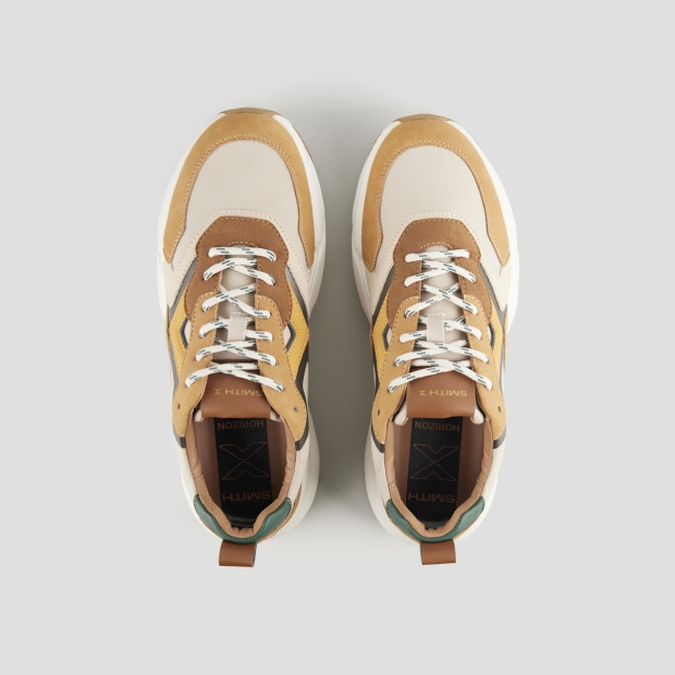 Sneakers Alexander Smith horizon man in beige with cognac suede details and rip-stop inserts - 5