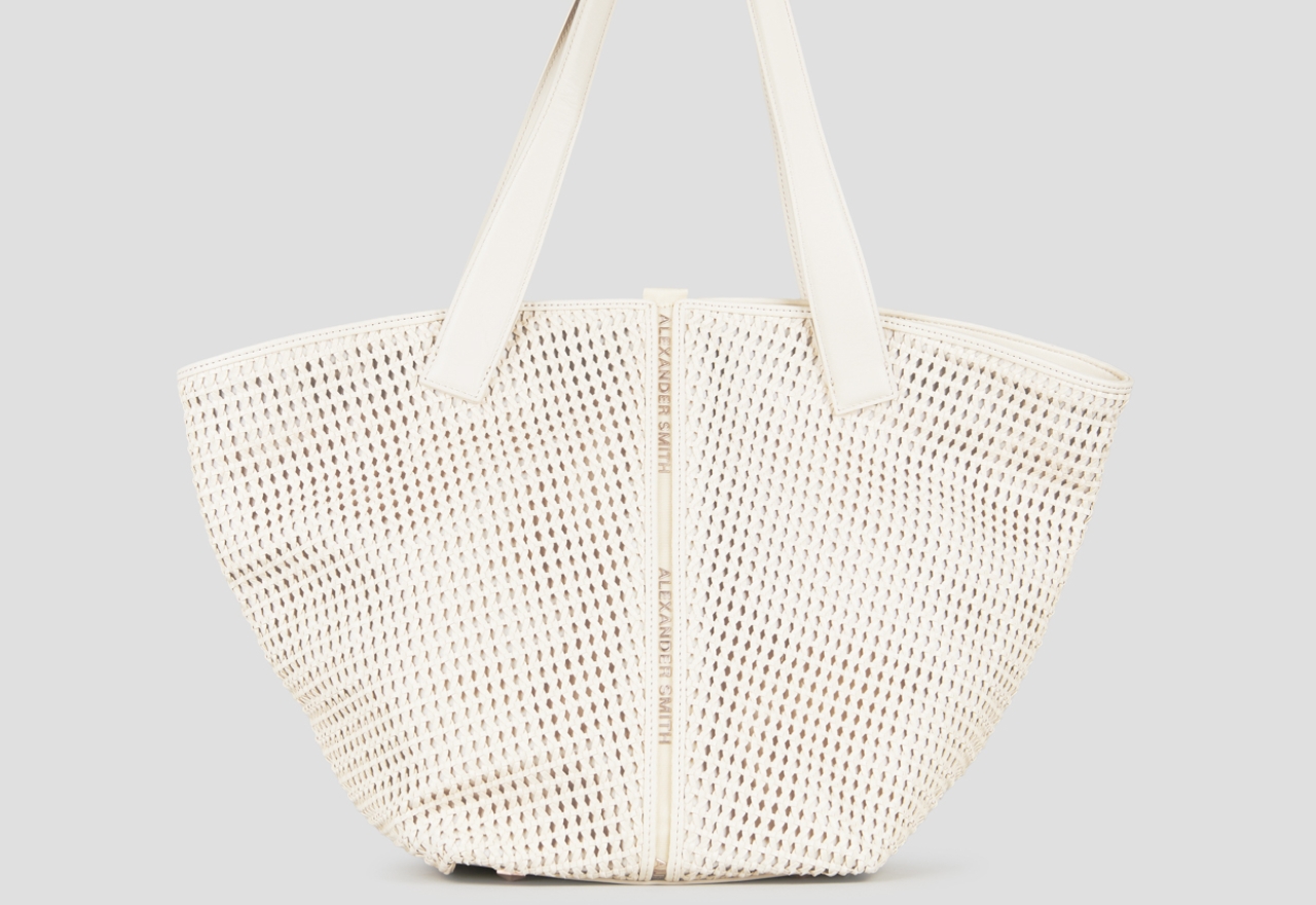 Sneakers Alexander Smith lauren large shoulder bag in white woven - 1
