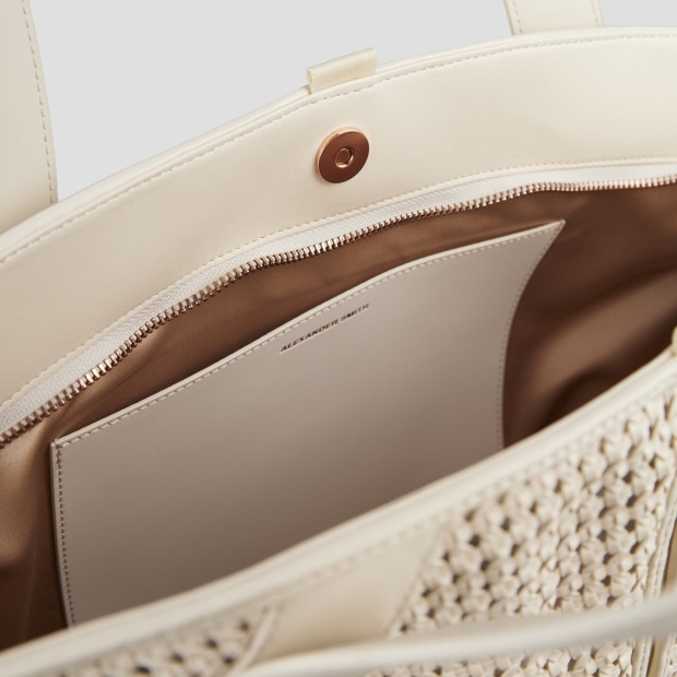 Sneakers Alexander Smith lauren large shoulder bag in white woven - 5