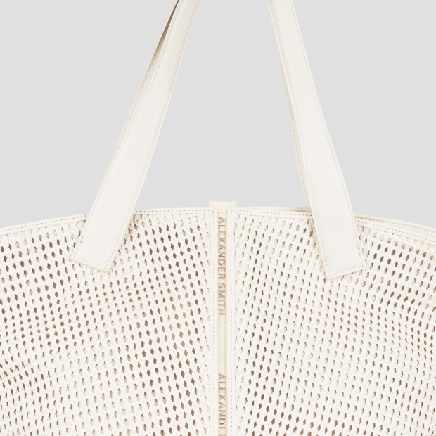 Sneakers Alexander Smith lauren large shoulder bag in white woven - 6