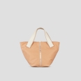 Lauren Small handbag with shoulder strap in peach nylon