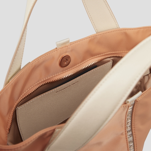 Sneakers Alexander Smith lauren small handbag with shoulder strap in peach nylon - 5