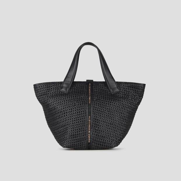 Sneakers Alexander Smith lauren medium handbag with shoulder strap in black woven - 4