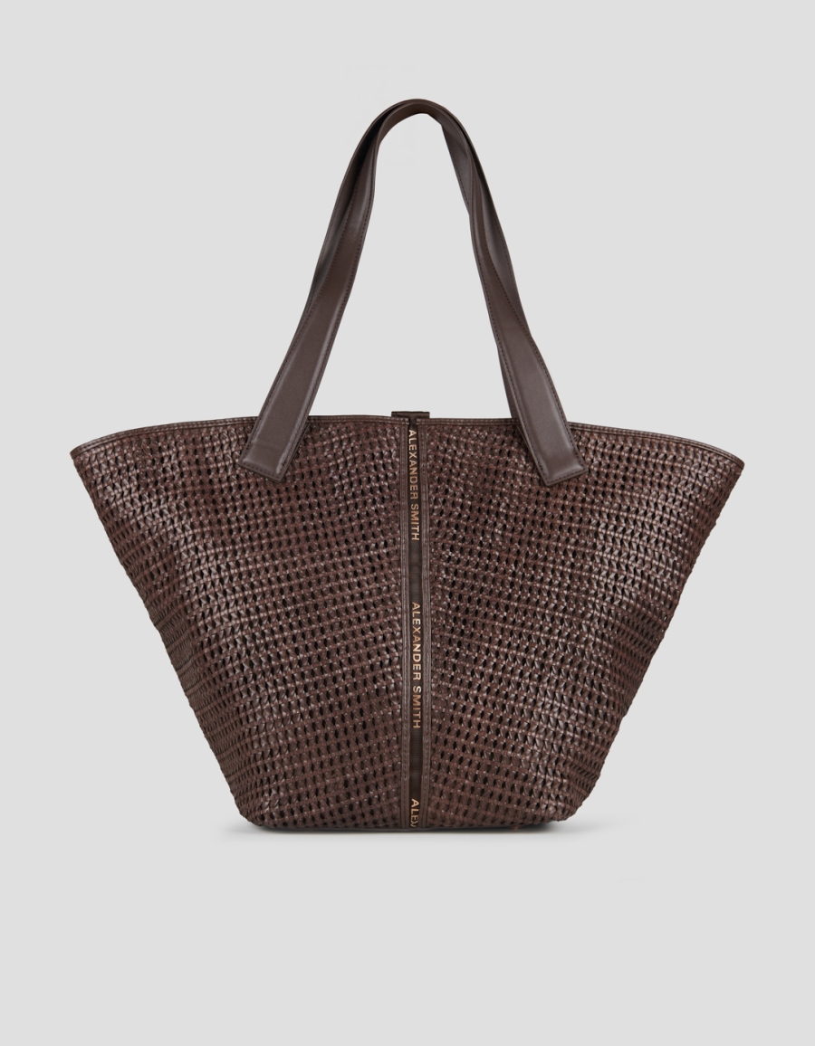 Sneakers Alexander Smith lauren large shoulder bag in brown woven - 1