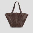 Lauren Large shoulder bag in brown woven