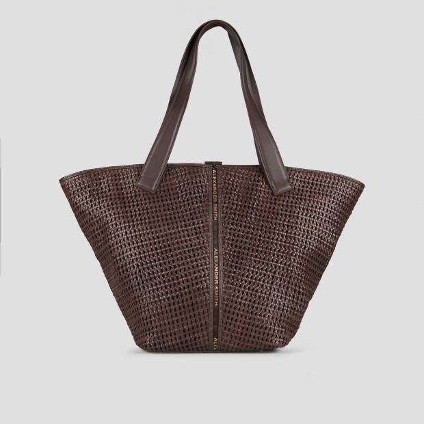 Sneakers Alexander Smith lauren large shoulder bag in brown woven - 4