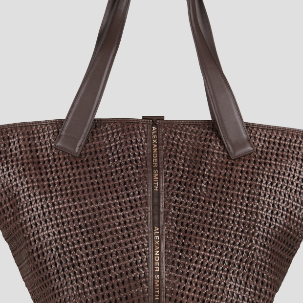 Sneakers Alexander Smith lauren large shoulder bag in brown woven - 6