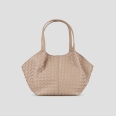 Rachel Medium shoulder bag in camel woven leather