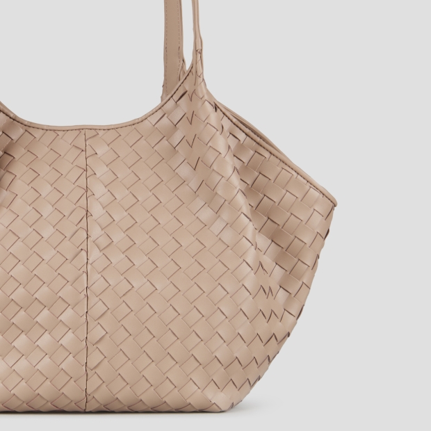 Sneakers Alexander Smith rachel medium shoulder bag in camel woven leather - 6