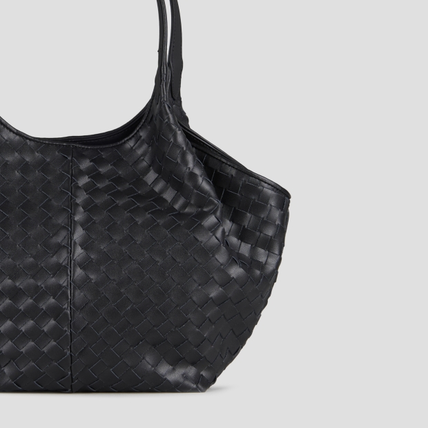 Sneakers Alexander Smith rachel medium shoulder bag in black woven leather - 6