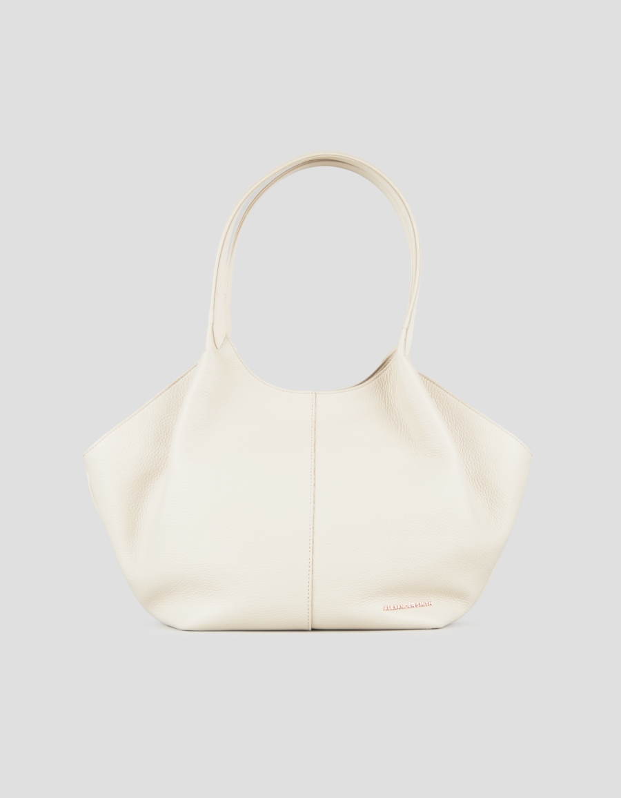 Sneakers Alexander Smith rachel medium shoulder bag in ivory tumbled leather - 1