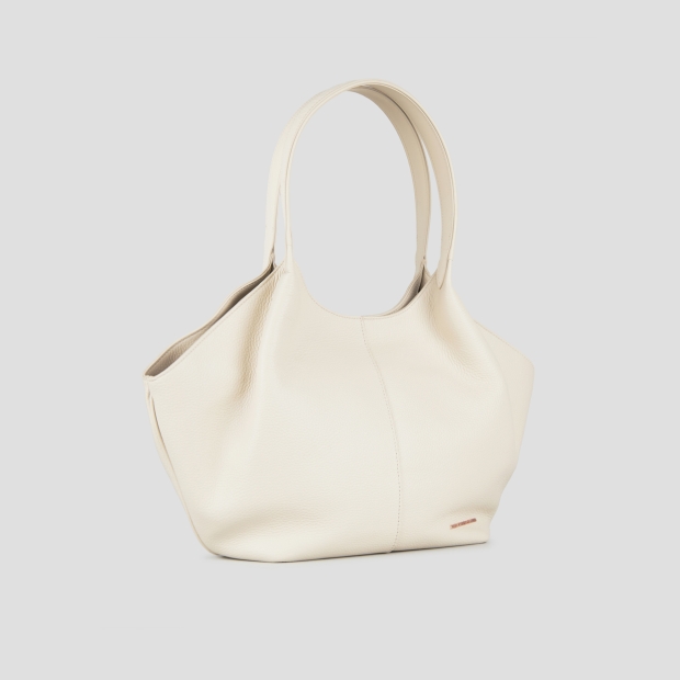 Sneakers Alexander Smith rachel medium shoulder bag in ivory tumbled leather - 3