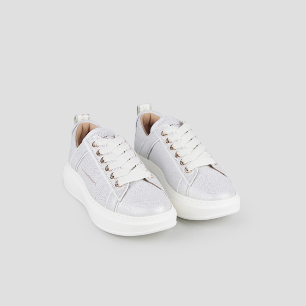 Sneakers Alexander Smith wembley woman deconstructed in silver tumbled leather - 4