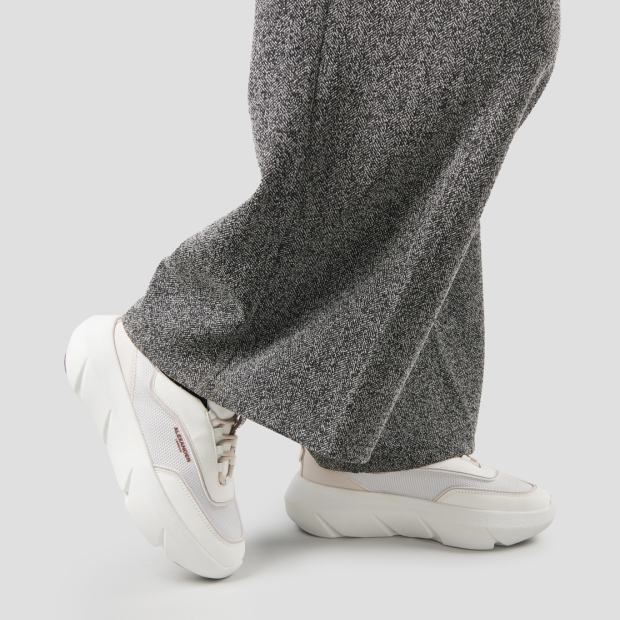 Sneakers Alexander Smith eclipse woman in white leather and mesh with beige details - 2