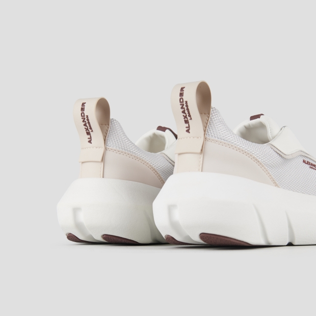 Sneakers Alexander Smith eclipse woman in white leather and mesh with beige details - 5