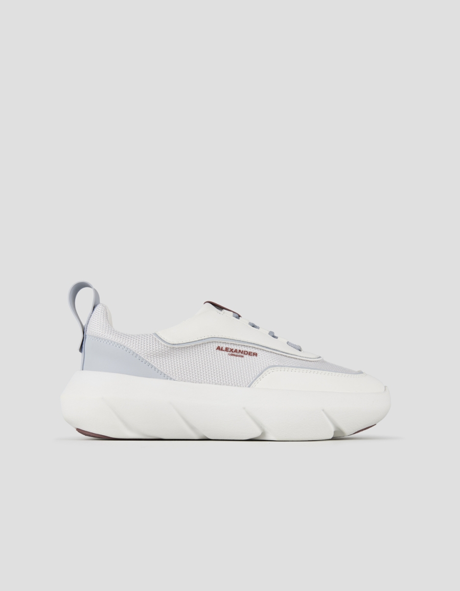 Sneakers Alexander Smith eclipse woman in white leather and mesh with azure details - 1