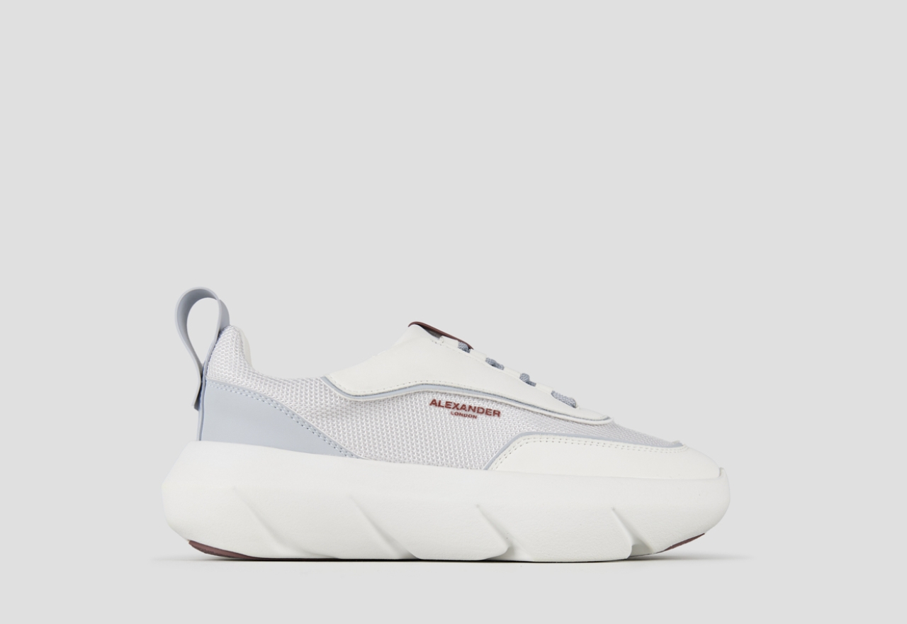 Sneakers Alexander Smith eclipse woman in white leather and mesh with azure details - 1