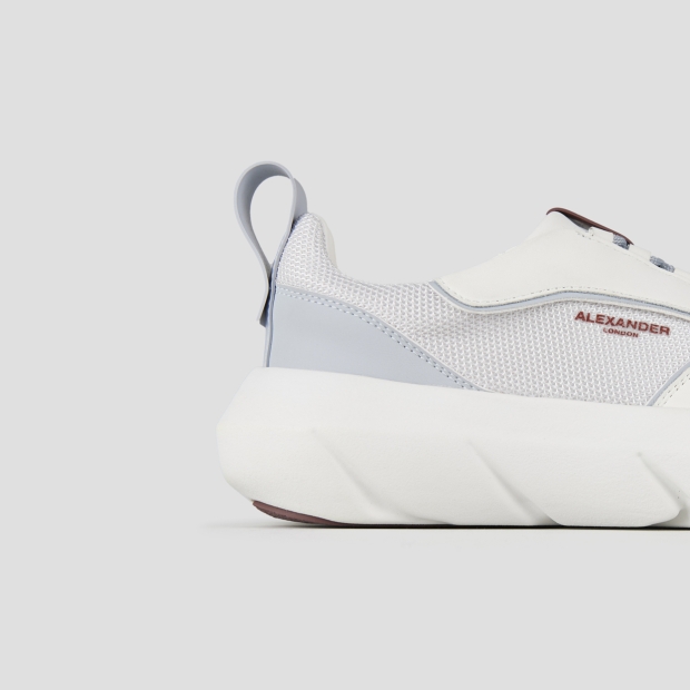 Sneakers Alexander Smith eclipse woman in white leather and mesh with azure details - 3