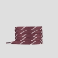 Burgundy flat lace with white stripes for women