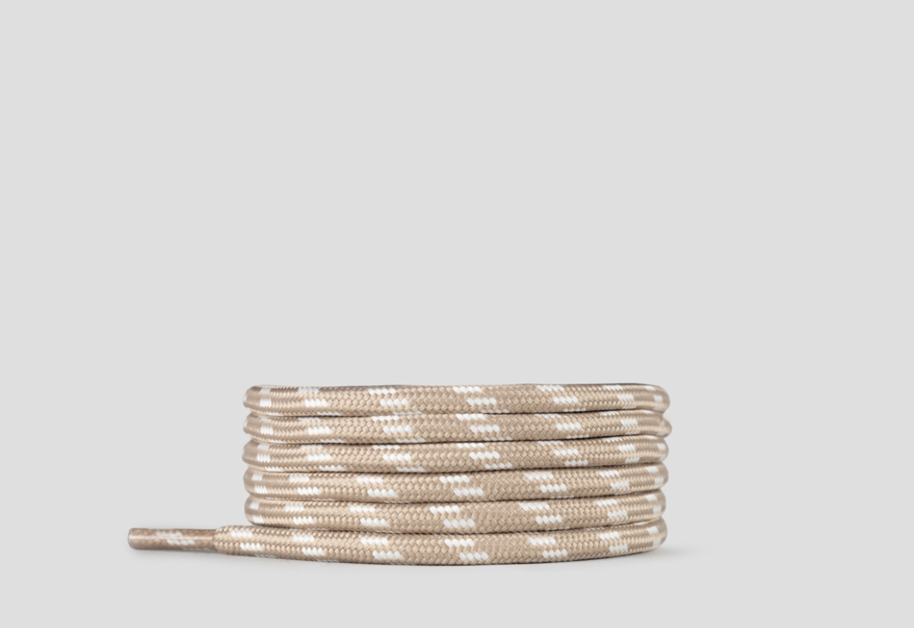 Sneakers Alexander Smith nude round lace with white stripes for women - 1