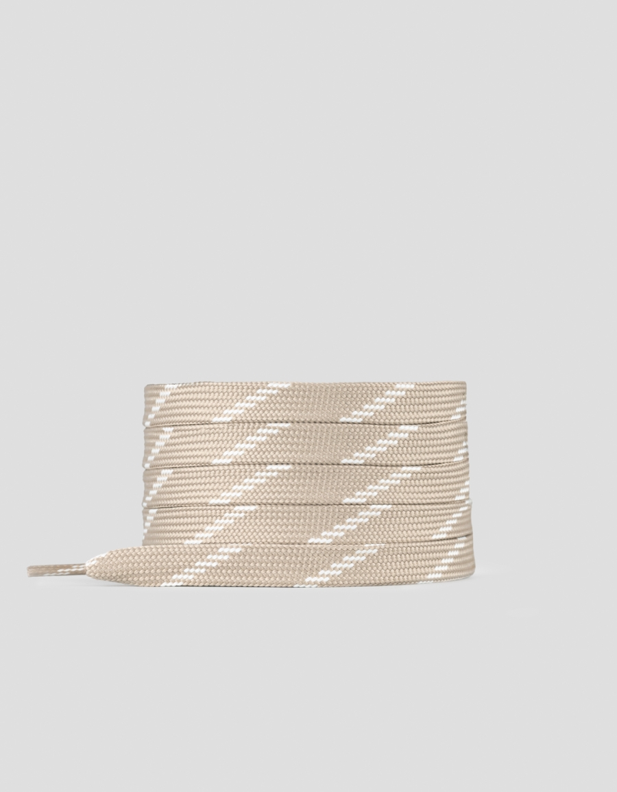 Sneakers Alexander Smith nude flat lace with white stripes for women - 1