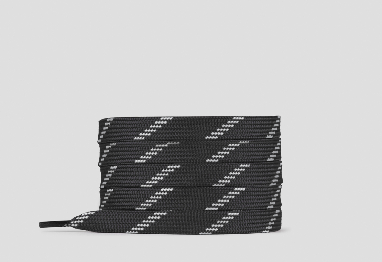 Sneakers Alexander Smith black flat lace with white stripes for women - 1