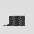 Black flat lace with white stripes for women