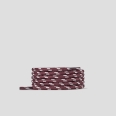 Burgundy round lace with white stripes for women