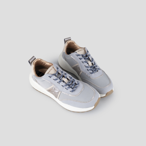 Sneakers Alexander Smith blaze woman in avio nylon and silver laminated details - 2