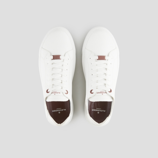 Sneakers Alexander Smith london man deconstructed in white tumbled leather - 6