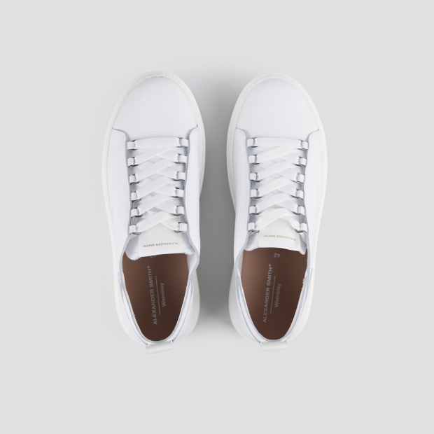 Sneakers Alexander Smith wembley man deconstructed in white tumbled leather - 6