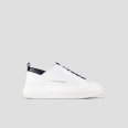 Wembley Man Deconstructed in white tumbled leather and blue details