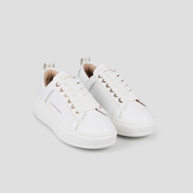 Sneakers Alexander Smith wembley high woman in white tumbled leather - 4