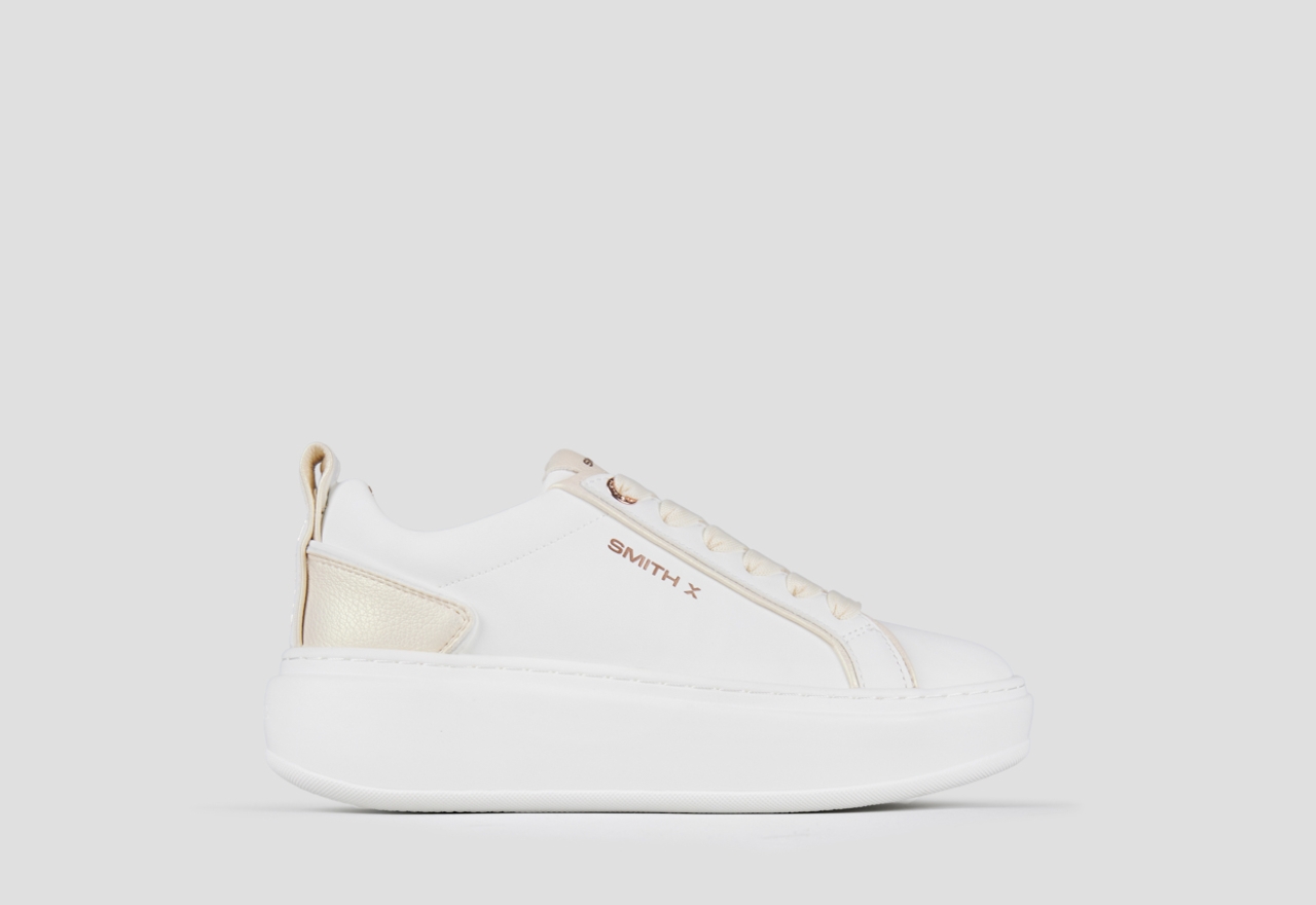 Sneakers Alexander Smith stone woman in white with pearly tumbled back - 1