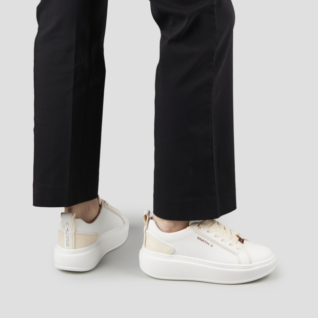 Sneakers Alexander Smith stone woman in white with pearly tumbled back - 2