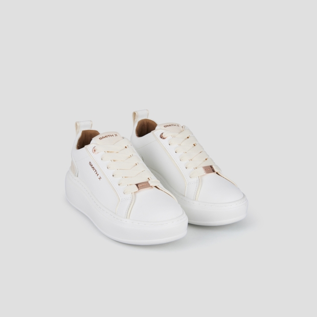 Sneakers Alexander Smith stone woman in white with pearly tumbled back - 4