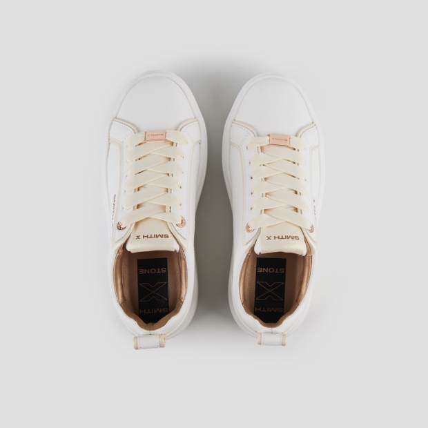 Sneakers Alexander Smith stone woman in white with pearly tumbled back - 6