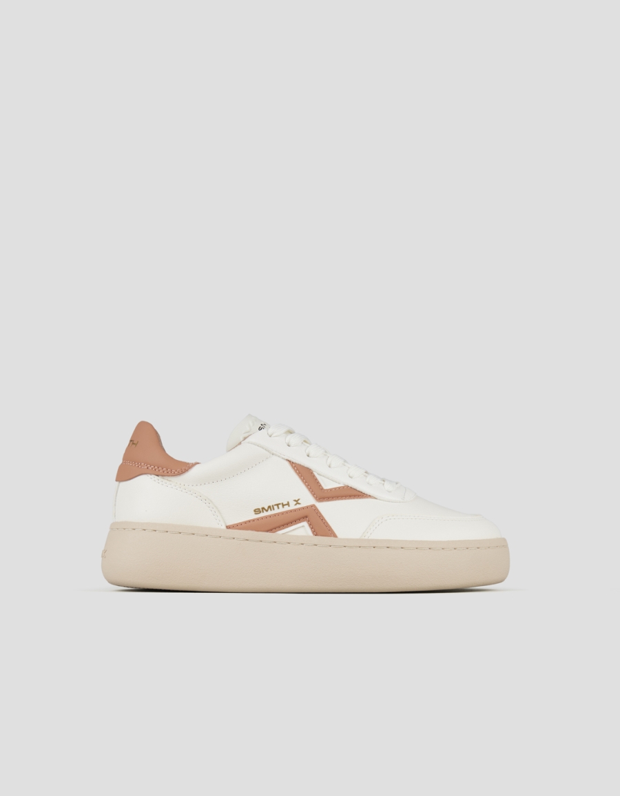 Sneakers Alexander Smith ocean woman in white leather and coral details - 1