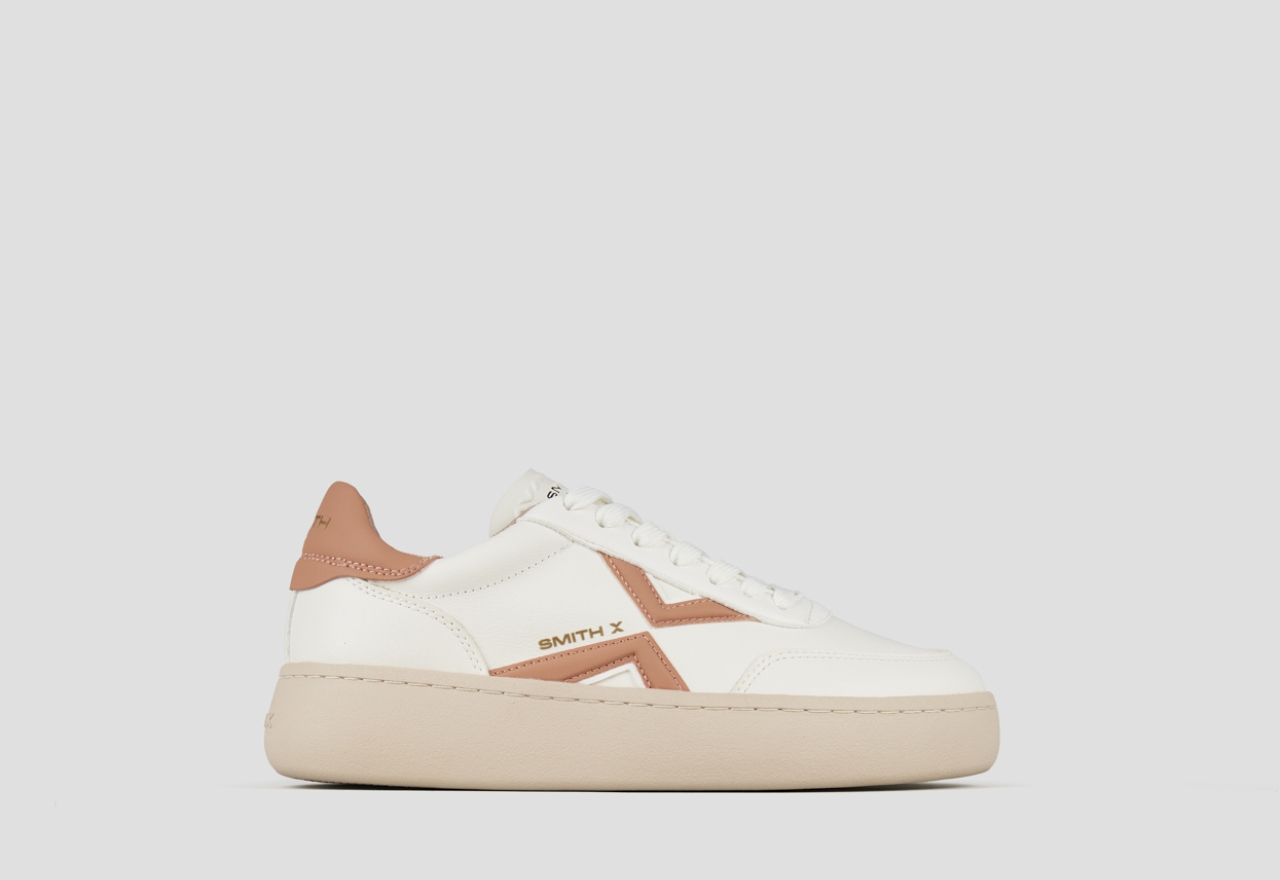 Sneakers Alexander Smith ocean woman in white leather and coral details - 1
