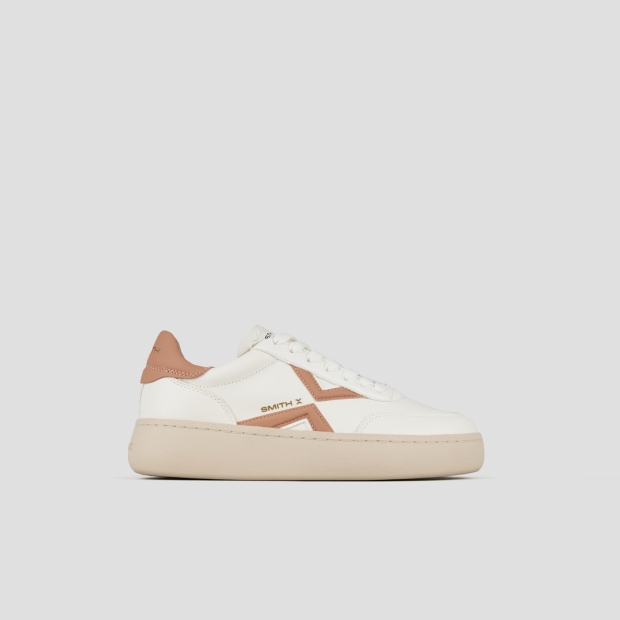 Sneakers Alexander Smith ocean woman in white leather and coral details - 1