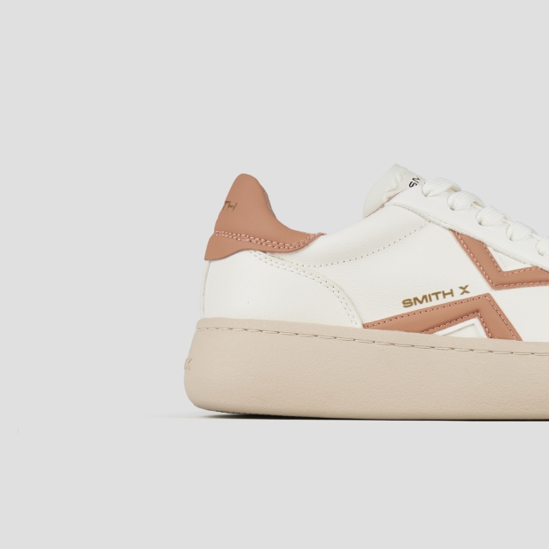 Sneakers Alexander Smith ocean woman in white leather and coral details - 3