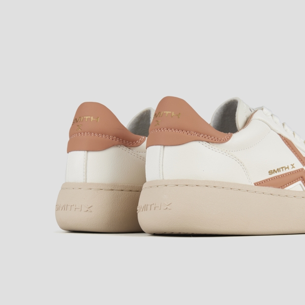 Sneakers Alexander Smith ocean woman in white leather and coral details - 5