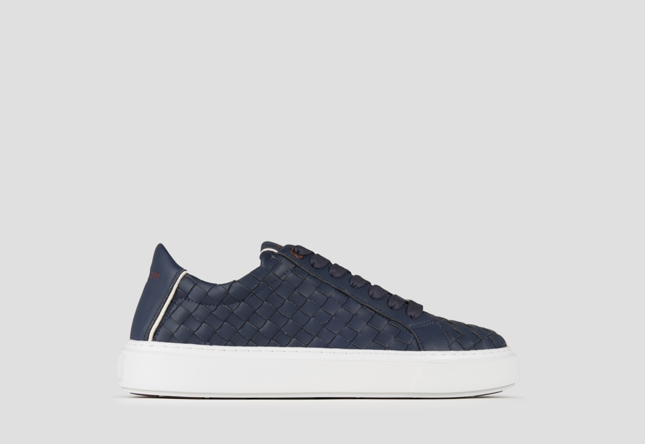 Sneakers Alexander Smith london man in blue woven leather - 1