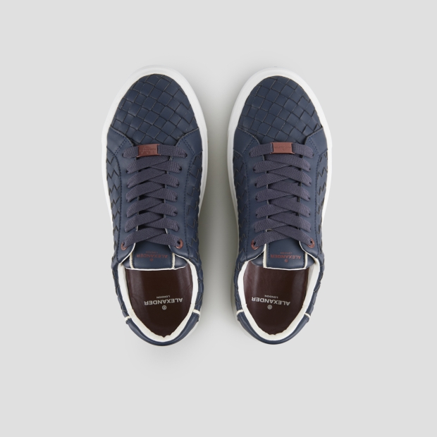 Sneakers Alexander Smith london man in blue woven leather - 6