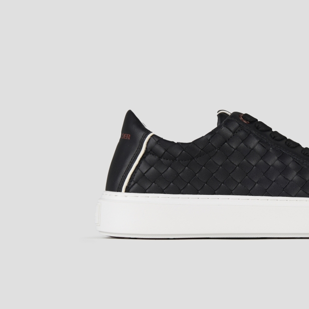Sneakers Alexander Smith london man in black woven leather - 3