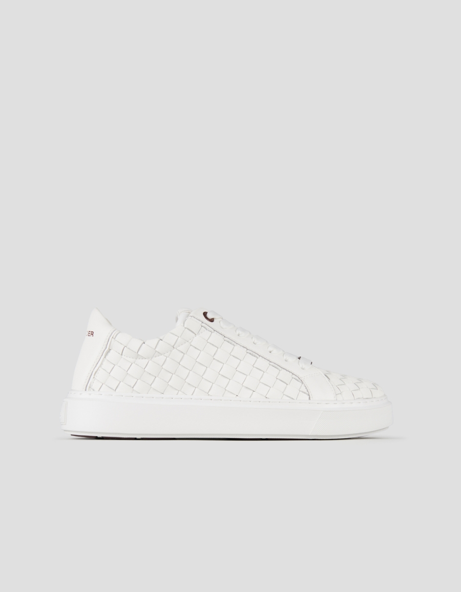 Sneakers Alexander Smith london man in white woven leather - 1