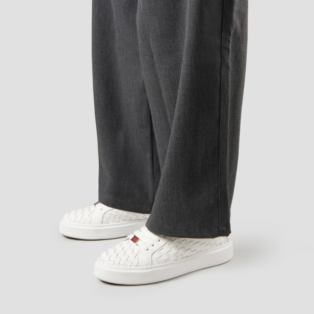 Sneakers Alexander Smith london man in white woven leather - 2