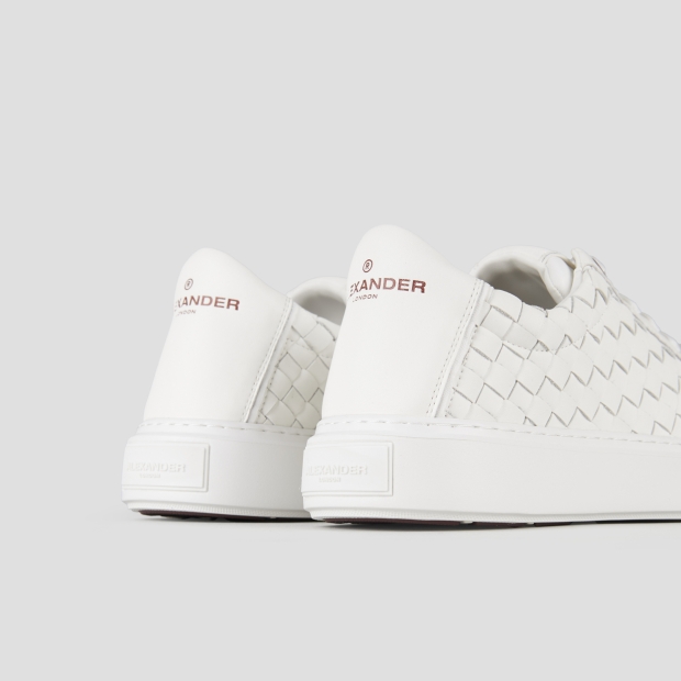 Sneakers Alexander Smith london man in white woven leather - 5
